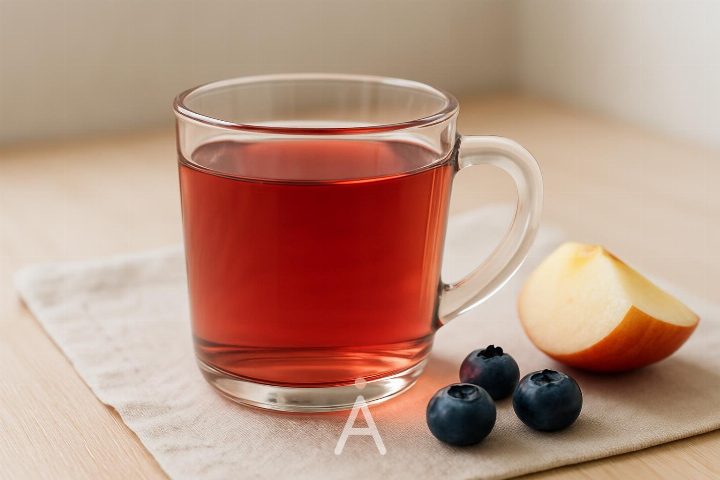 Компот из голубики и яблока без сахара
