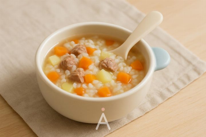 Детская сорпа с рисом и овощами