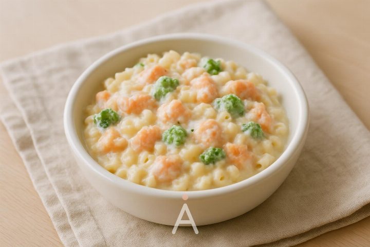 Макароны с лососем в сливочном соусе