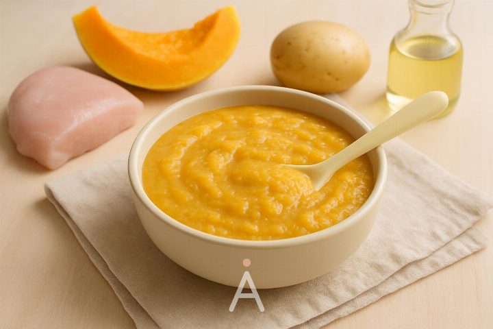 Суп-пюре из тыквы с индейкой