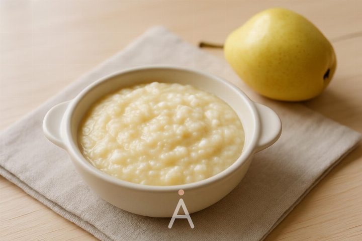 Детский творог с грушей