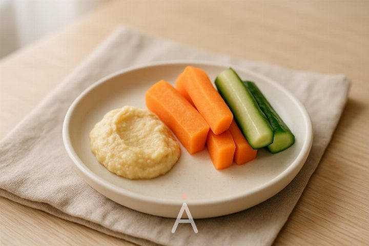 Овощные палочки с хумусом